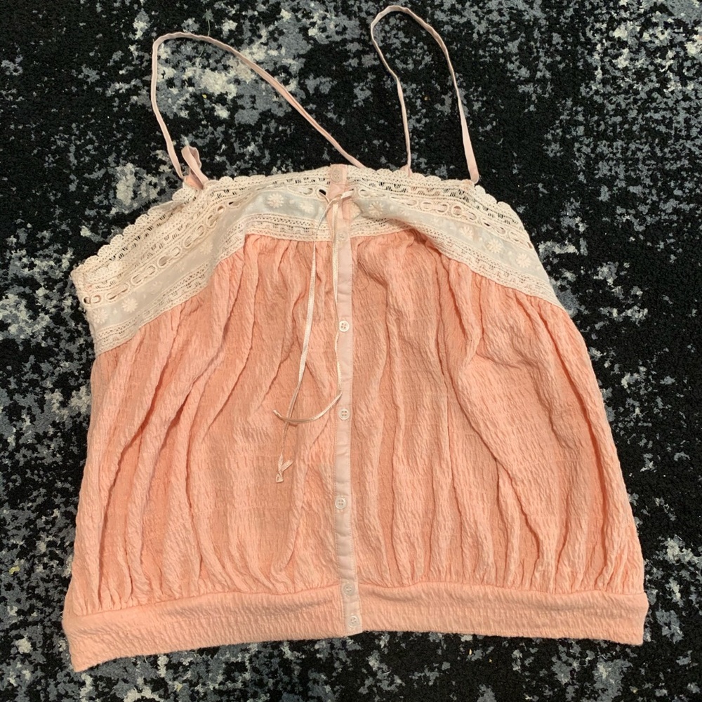 Free People Boho Peach Tank Top